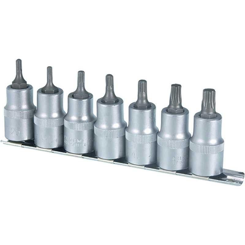 AutoGear 7 Piece 1/2" Drive Male Star Torx Socket Set