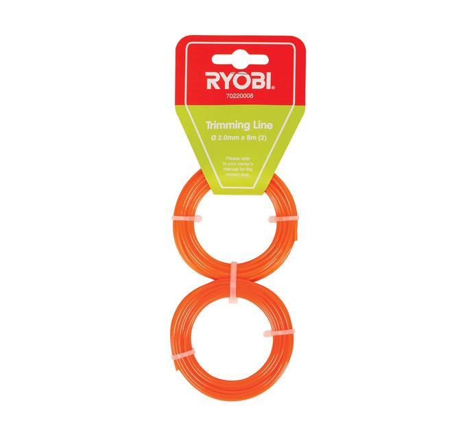 Ryobi 2 mm x 8 m Round Trimmer Line 2-Pack
